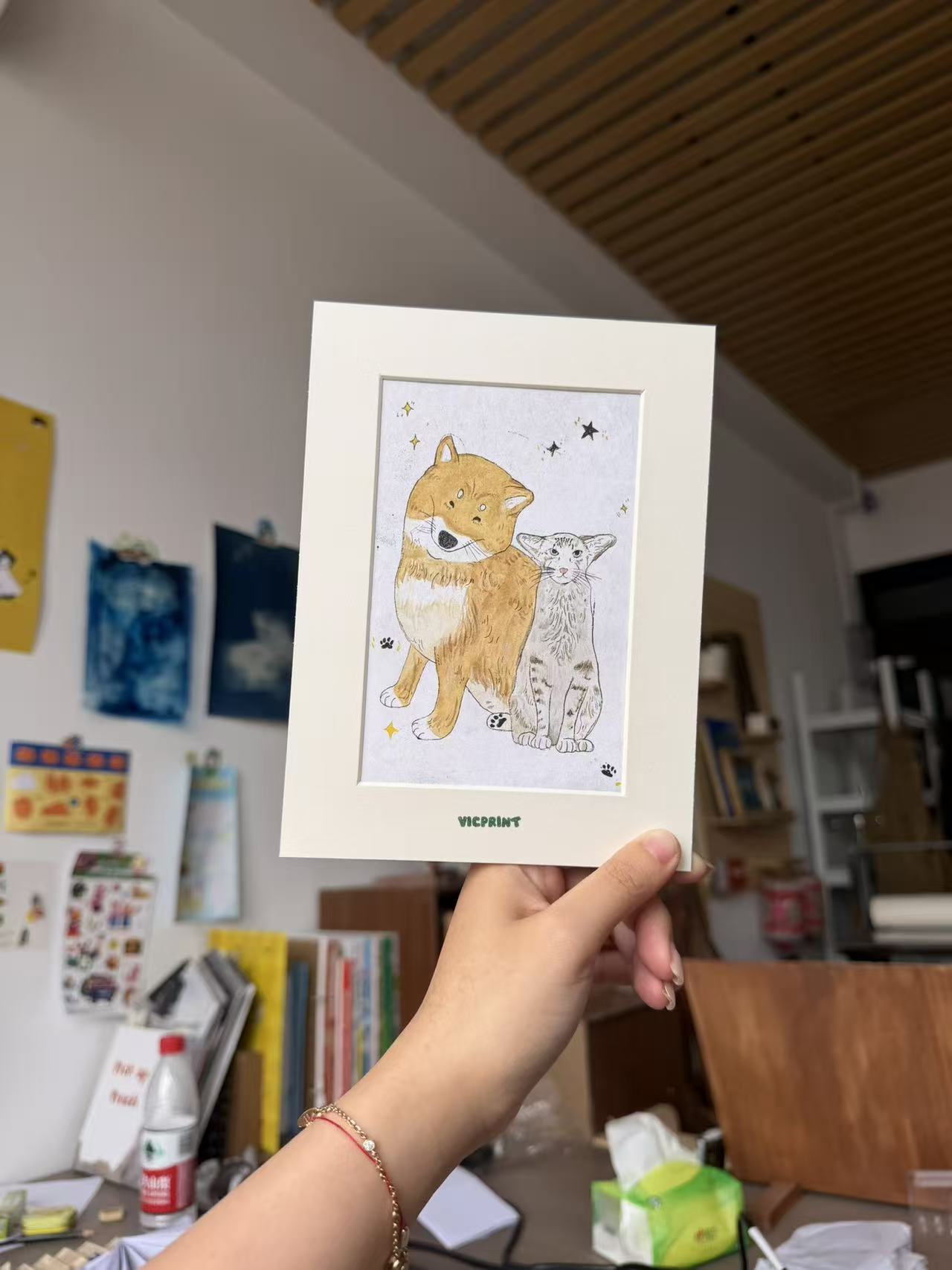 铜板宠物版画案例