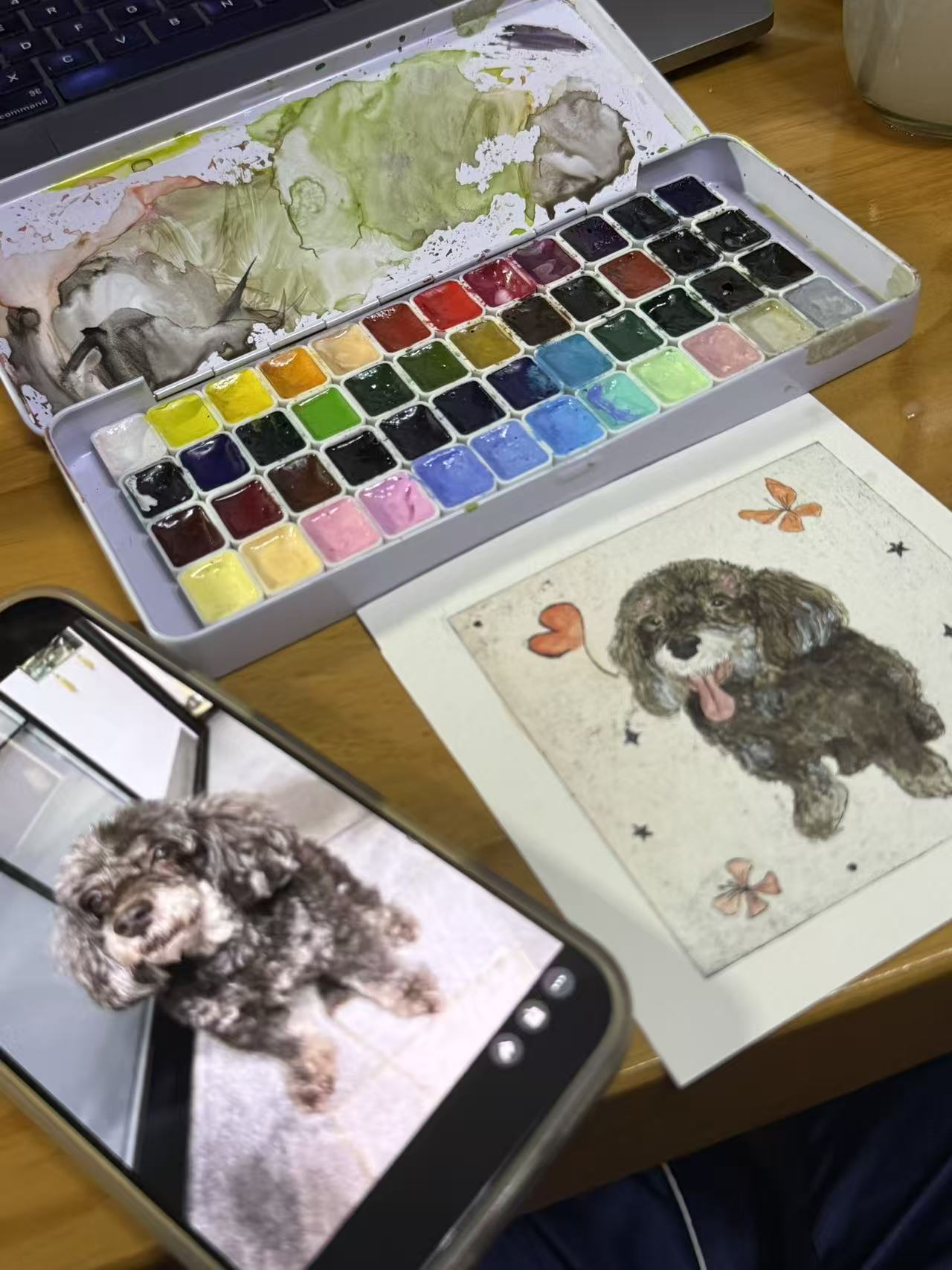 铜板宠物版画案例